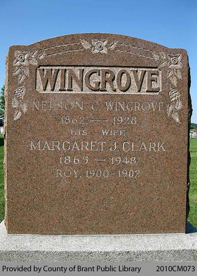 Wingrove Family Headstone (Range 3-12)