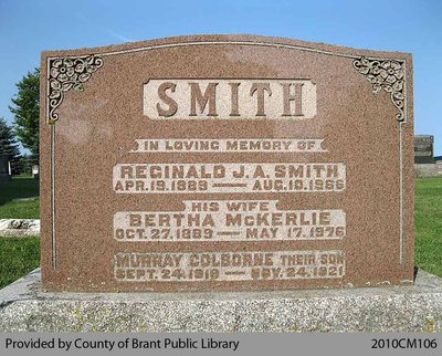 Smith Family Headstone (Range 6-10)