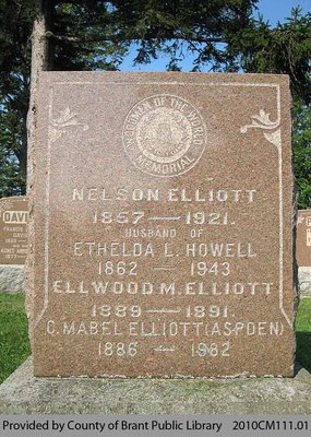 Elliott Family Headstone (Range 7-2)