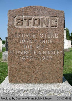 Stong Family Headstone