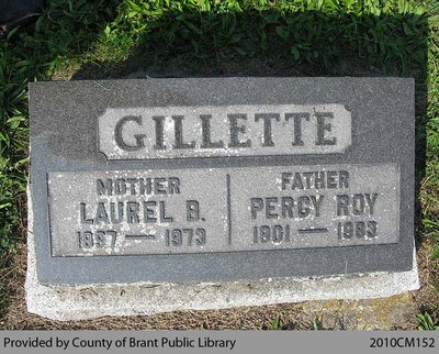 Gillette Family Headstone (Range 10-14)