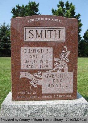 Smith Family Headstone (Range 18-6)