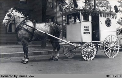 Paris Creamery Horse & Wagon