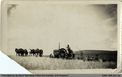 Six Horse Hitch and Tractor With Driver