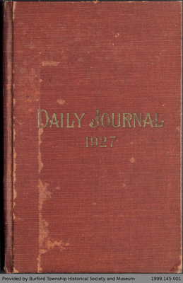 John L. Yates 1927 Journal