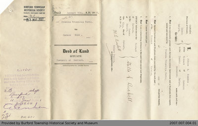 Land Deed Agreement Between Frances Priscilla Purdy and Ransom Wood