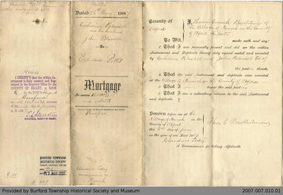 Mortgage Agreement Between Catharine Blasdell and Edward Petit