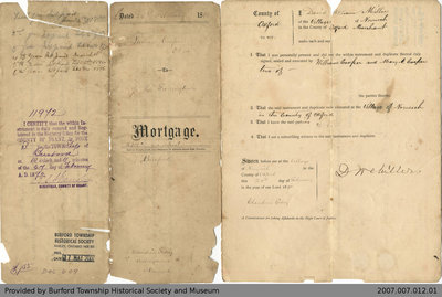 Mortgage Agreement Between William Cooper and James Herbert Farrington