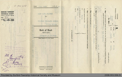 Land Deed Agreement Between Mary Jane Steffan and William S. Brooks