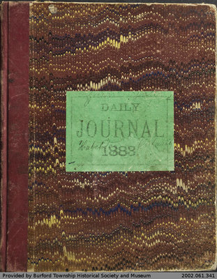 William Yates 1883 Journal