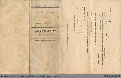 Land Sale Agreement Between Charles E. Mason and John Alford