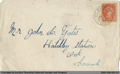 Letter Written to John Yates from G. M. Rush