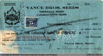 Cheque Issued by Vance Bros Seeds to F.A. Miller