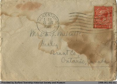 Letter to Mercy Metcalfe from Alva E Metcalfe