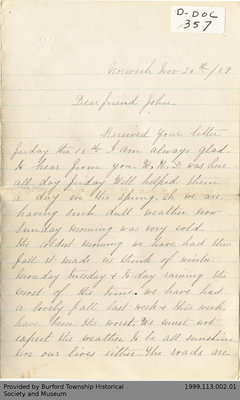 Letter to John Yates from Maggie Morgan