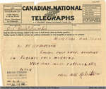 Telegram from A.W. Robertson