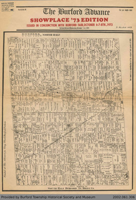 Reproduction of 1875 Map of Burford Township