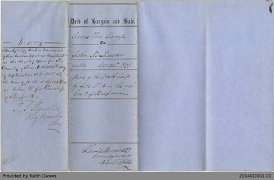 Deed of Land Transfer from James Van Camp to John N. Lester