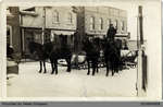 Horses Pulling Logs on Howell Block Postcard