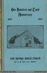 Salt Springs United Church One Hundred and Tenth Anniversary Programme