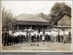 Photograph of the Paris Lawn Bowling Clubhouse During a Tournament