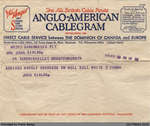 Cablegram, John Bialas to Katherine Bialas, 20 February 1943