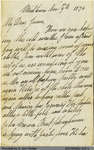 Letter from Agnes Pate to James Pate, Nov 9, 1876