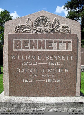 William D., Sarah J. (Ryder), and Mary Jane Bennett