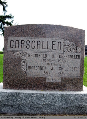 Archibald V. and Margaret J. (Shillington) Carscallen