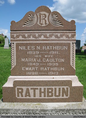 Niles N., Maria J. (Caulton) and Ewart Rathbun