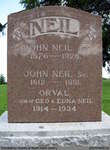 John, John Sr., Orval, Mary E. (Clement), and George A. Neil