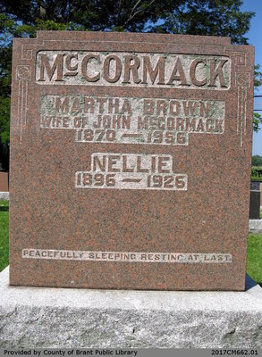 Martha (Brown) and Nellie McMormack