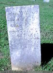 Back of headstone