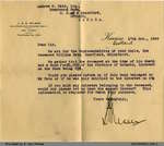 Letter, J & G Wilson, Solicitors, to Andrew Pate, 17 October 1940