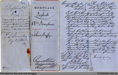 Mortgage Between William Douglas and John Duffy