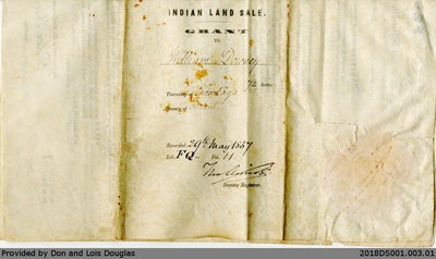 Indian Land Sale Grant to William Downey