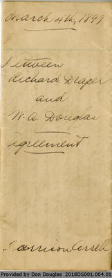 Agreement Between Richard Draper and William A. Douglas