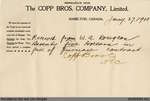 Receipt From Copp Brothers Company to William A. Douglas