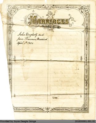 Dougherty Family Marriage Record