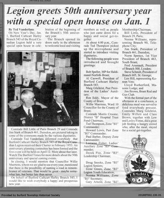 Legion greets 50th anniversary year with a special open house on Jan. 1