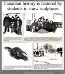 Canadian history is featured by students in snow sculptures