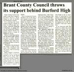 Brant County Council throws its support behind Burford High