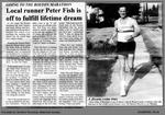 Local runner Peter Fish is of to fulfill lifetime dream