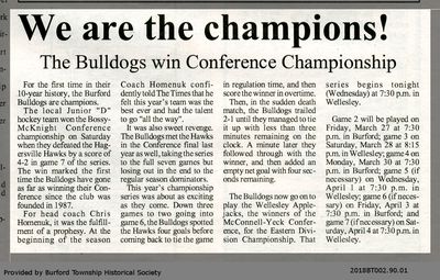 We are the champions! The Bulldogs win Conference Championship