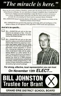 Bill Johnston: Trustee for Brant