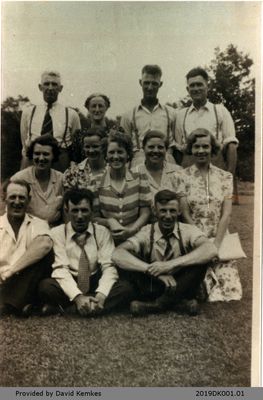 Photograph of Kemkes Family Reunion, June 1945