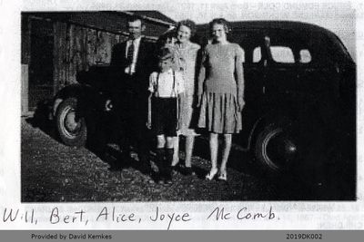 Photograph of McComb Family Members with Car