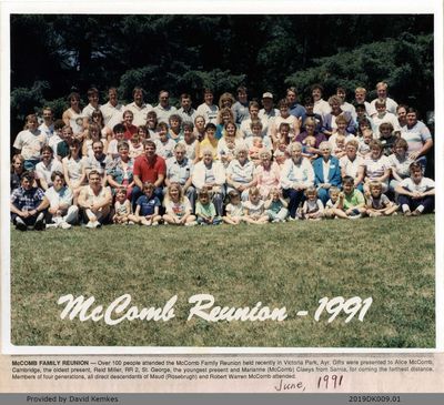 Photograph of McComb Family Reunion