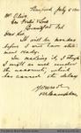 Letter to George Foster and Sons from Burford Merchant