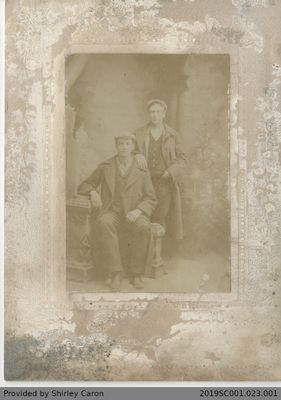 Frame Photograph of Two Men Taken in a Studio, Paris